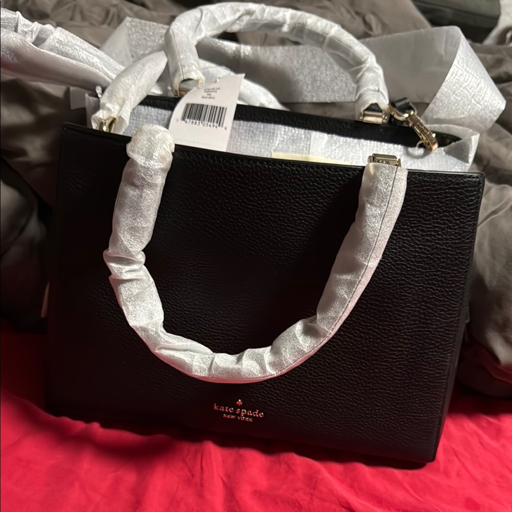 Kate Spade Black Leather Tote Bag